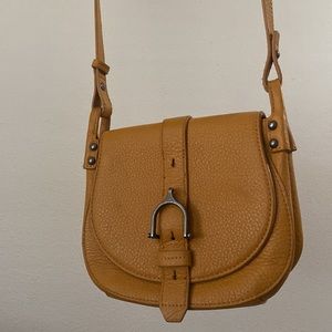Lucky Brand Mustard Leather Purse wishbone